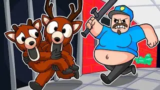 &iexcl;ESCAPAMOS de la PRISION de BARRY en Roblox con 99 Noches en el Bosque!