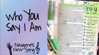 Who You Say I Am (1 John 3:1 Bible journaling & Hillsong cover)