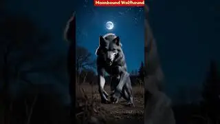 Moonbound Wolfhound | The Cosmic Hound | Celestial How #MythicalDog #NightSkyBeast #shorts