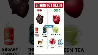 Good vs Bad Drinks for Your Heart ❤️🥤 #healthylifestyle #healthyeating