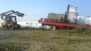 Anderson round bale wrapper doing its job!