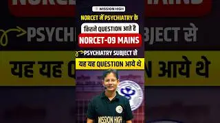 NORCET 9 Mains 2025 | Psychiatric Weightage & NORCET 10 Preparation #NORCETPreparation #NORCET10