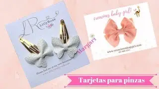 Como hacer tarjetas para pinzas, lazos, Moños... 💖| Margari