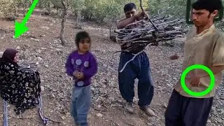 The nomadic life of a hardworking mother for her disabled child! and collecting firewood