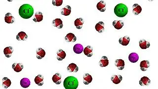 H+ ion reacting with OH- ion titration simulation