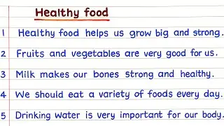 10 Lines on Healthy Food || 10 Lines on Healthy Food for Class 1