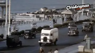 Brighton in Color, 1940s | Rare Classic Cars [16mm Film]