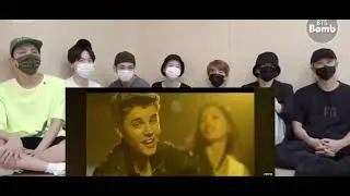 bts reaction to Justin Bieber songs (fake reaction)