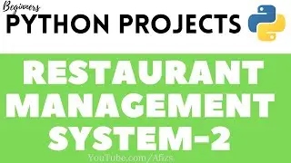 Python Projects - 1: Restaurant Management System - 2