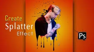 #splattereffect #photoshop2020 how to create splatter effect in photoshop
