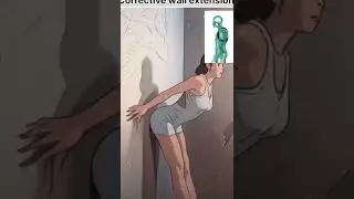 Corrective Wall Extension Exercises for Better Posture | Fix Rounded Shoulders & Back Pain#shorts