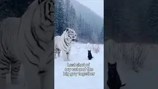 My Black cat raised a BABY TIGER