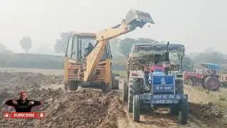 JCB 3dx Eco Loading Bricks Tractor's Trolley #jcb #bulldozer #tractor #cartoon #viral