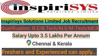 Inspirisys Solutions Limited Job Openings - Career's View