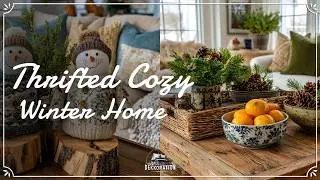 Warm and Cozy Thrifted Winter Decor in a Vintage Farmhouse ✨❄️