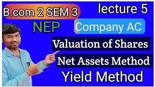 Semester 3 Yield Method and Net Assets Method valuation of share b.com 2 year commerce classes 