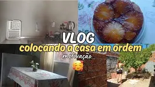 VIDA REAL| COLOCANDO A CASA EM ORDEM + FIZ BOLO DE ABACAXI🍍#donadecasareal #limpeza #bolodeabacaxi 
