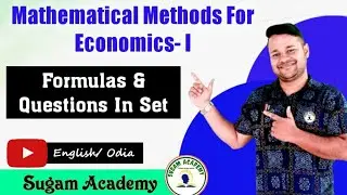Formulas & Questions In Set || Mathematical Methods For Economics- 1 || +3 Economics 