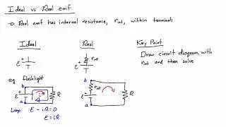 E&M Course 5-7: Ideal vs Real emf