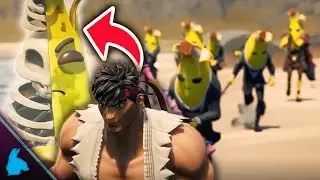 Ryu dos haduken  vs Bananinha do mal Fortnite lhamaverso