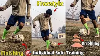 Solo Finishing Training🎯 | Skills & Agility ,Freestyle, Fast Feet Exercise..