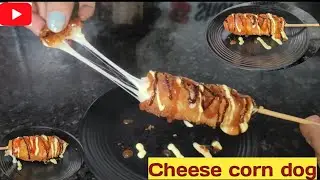 Famous cheese Korean Corn Dog Recipe | How to make cheesy Korean corn dog  | @Mayrakisecretrasoi