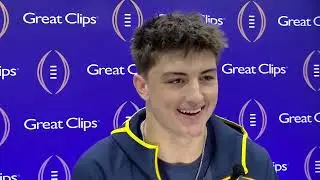 Michigan Football's Colston Loveland Full 2024 CFP Championship Game Media Day Interview