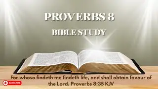 Proverbs 8 - Bible Study