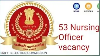SSC recruitment/53 central government nursing Officer vacancy