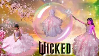Cómo hacer vestido de Glinda de la película Wicked, vestido largo y corto