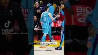 Lamelo Ball has a handshake with his WHOLE TEAM 😳 #shorts #nba