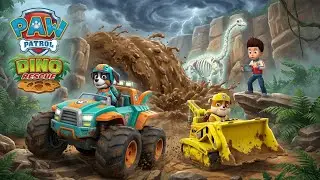 PAW Patrol: Rescue Wheels &ndash; The Deep Mud Dinosaur Discovery! 🦖🛞 | Monster Truck Saves & Dino Wilds!