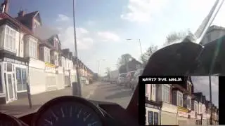 Close call with Audi - Onboard GPZ500s