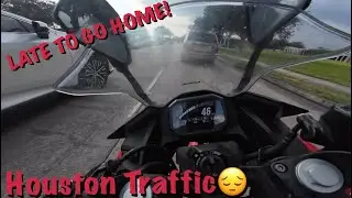 POV Motorcycle Ride | Houston TX | Work to Home Commute