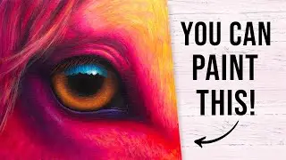 How to Paint Horse Eyes in Acrylic Paints | Colorful Animal Eye Art Tutorial