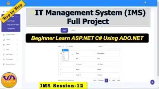 #IMS Session12 | bind grid view list for department master page in ASP.NET C# #infinity, #asp