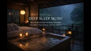 Peaceful Piano & Rain Sounds   Sleep Instantly with Deep Healing Ambience for Relaxation & Calm