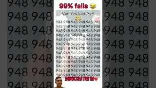 Find the Number984@MrBeast  #finance #beach#love#beach #brainteasers #edm #short #gk#music #shorts