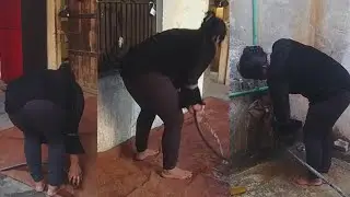 How i washing and cleaning carpet _ sun rises i happy today _ Desi aunty life routine vlog