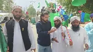 Eid Milad-Un-Nabi:  #Dawat-e-Islami came out with a procession on #Srinagar streets in #Kashmir