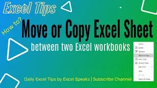 How to move or copy excel sheet from one excel file to another excel file | Urdu/Hindi, Excel Tip
