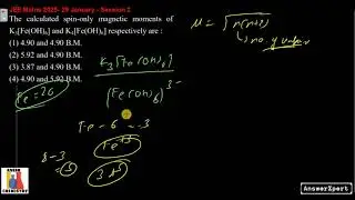 The calculated spin-only magnetic moments of K3[Fe(OH)6] and K4[Fe(OH)6] respectively are :