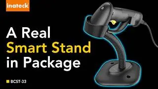 Inateck 1D Wired Barcode Scanner with Intelligent Stand, BCST-33