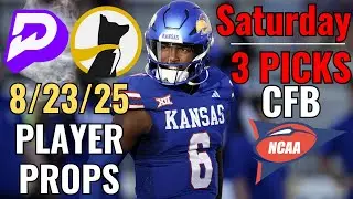 PRIZEPICKS UNDERDOG CFB COLLEGE FOOTBALL 8/23 SATURDAY BEST PLAYER PROPS!!