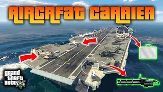 GTA 5 - Aircraft Carrier Location in Story Mode! (Minigun,MG & Money Case)