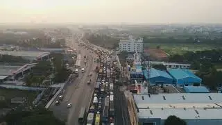 Mega Traffic Jam in Chennai-Bangalore highway near Nazarathpettai junction
