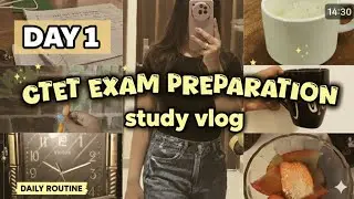 Study with me: CTET preparation edition. 📚✅|Productive day in my life|CTET Prep: Day1📚🎀