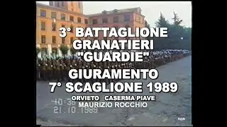 GIURAMENTO 7° SCAGLIONE 1989 3°BATTAGLIONE GRANATIERI GUARDIE ORVIETO CASERMA PIAVE MAURIZIO ROCCHIO