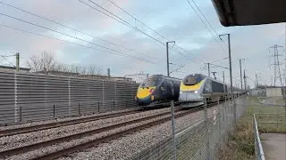 Class 395 + 373 High Speed crossover at Rainham (Essex)