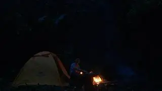 Off-Grid Camping by a Remote Stream | building & Survival